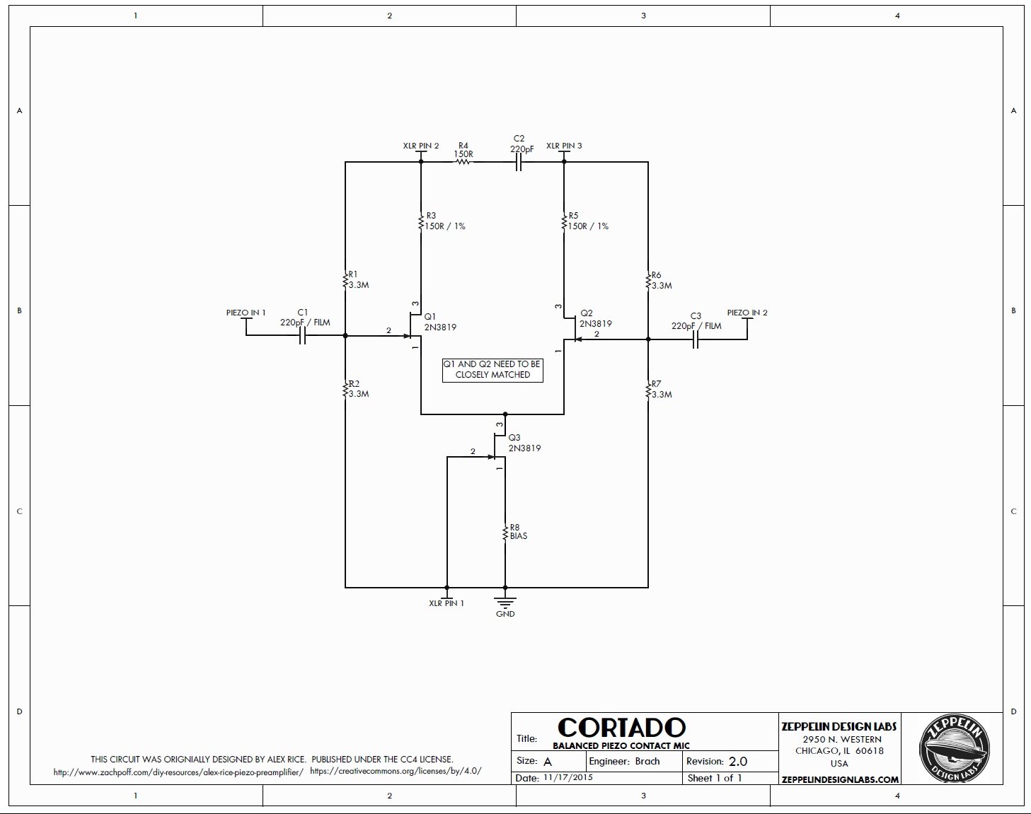 balanced, buffered piezo preamp